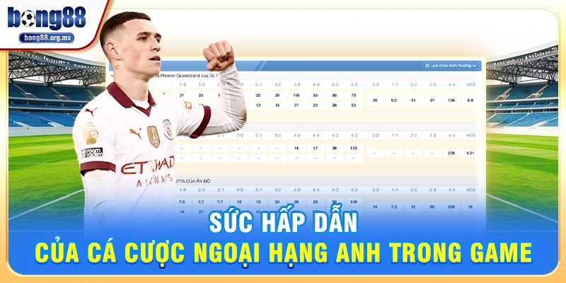 Sức hấp dẫn của cá cược Ngoại hạng Anh trong game